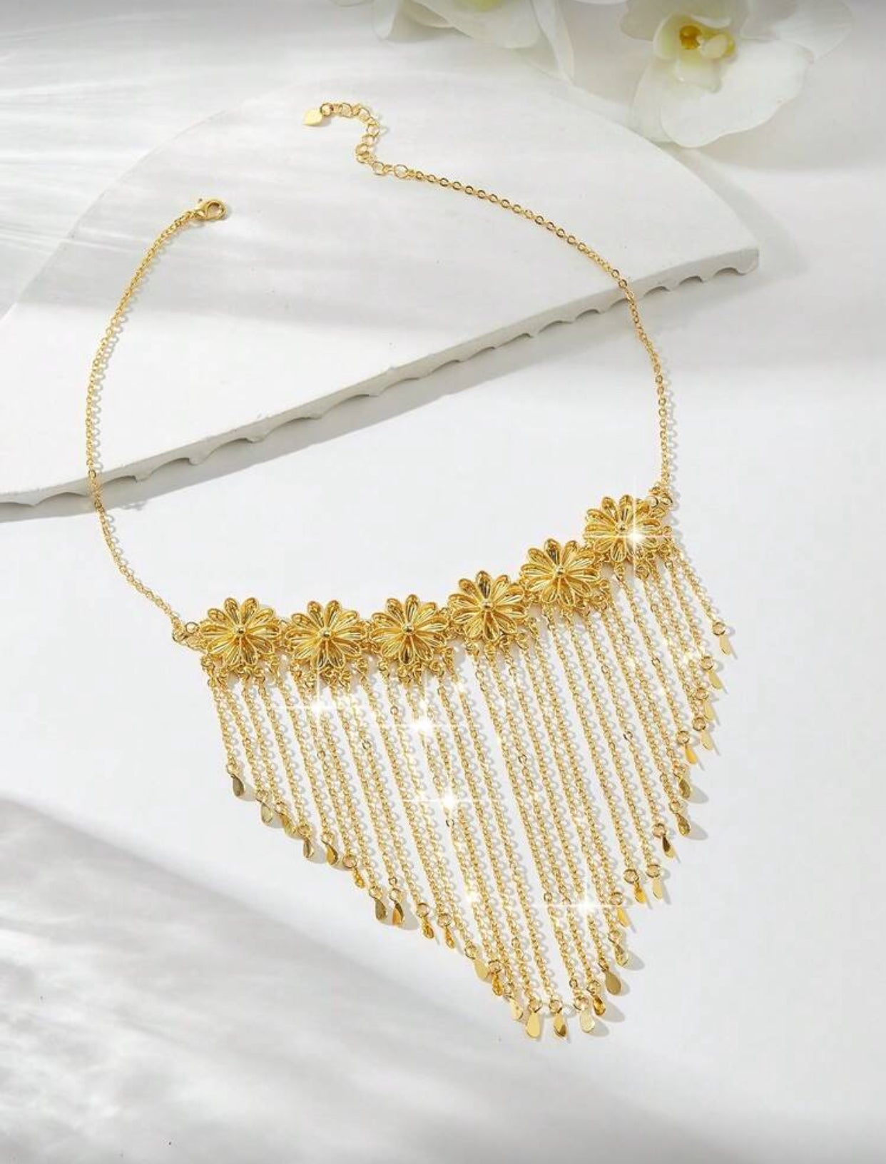 Luxury 18K Gold Plated Square Necklace