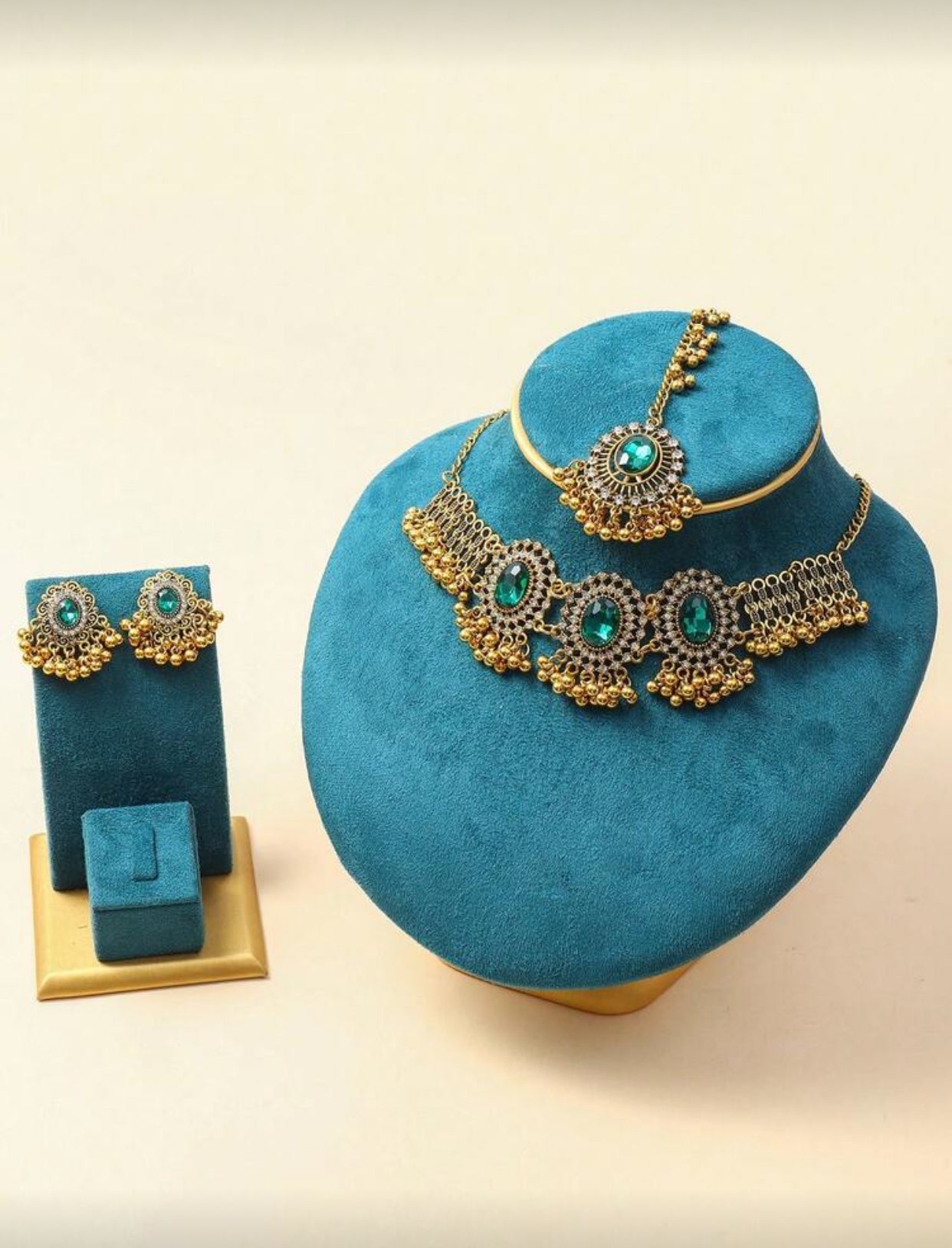 4-Piece Antique Bronze Women's Jewelry Set