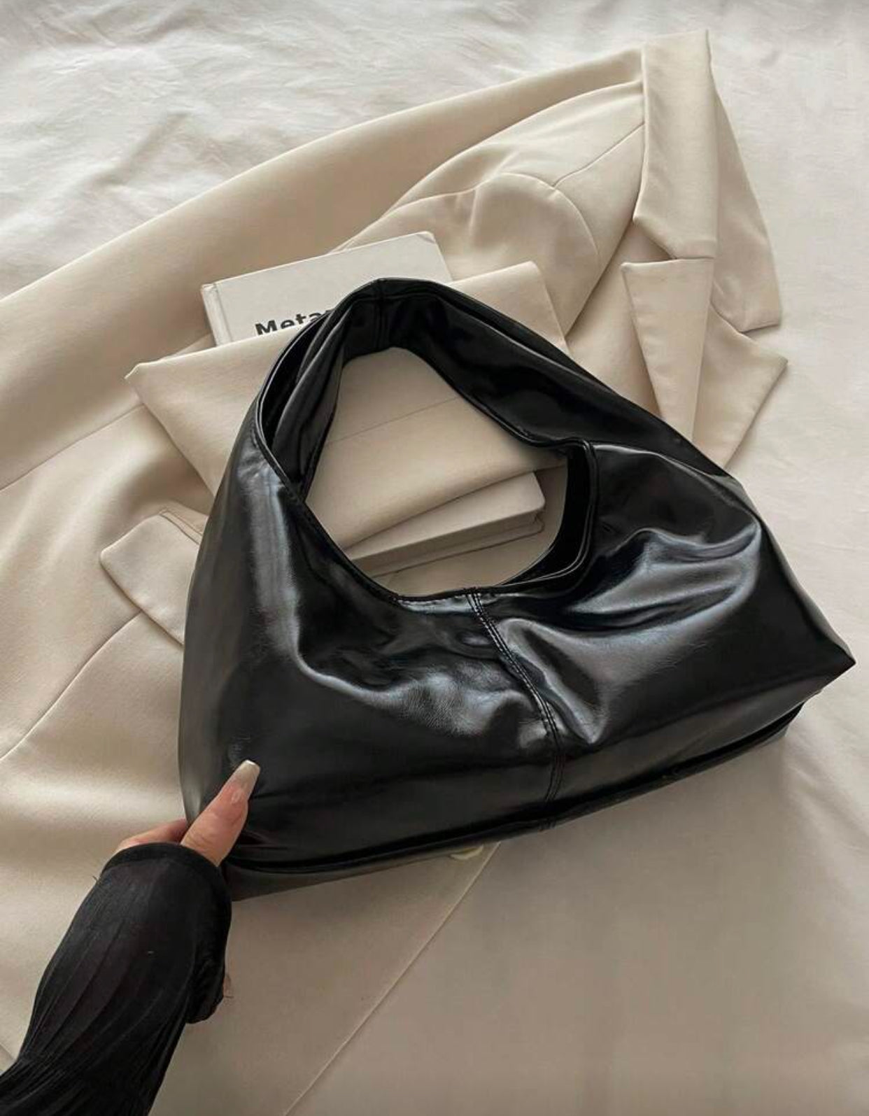 Soft Padded Leather Underarm Bag