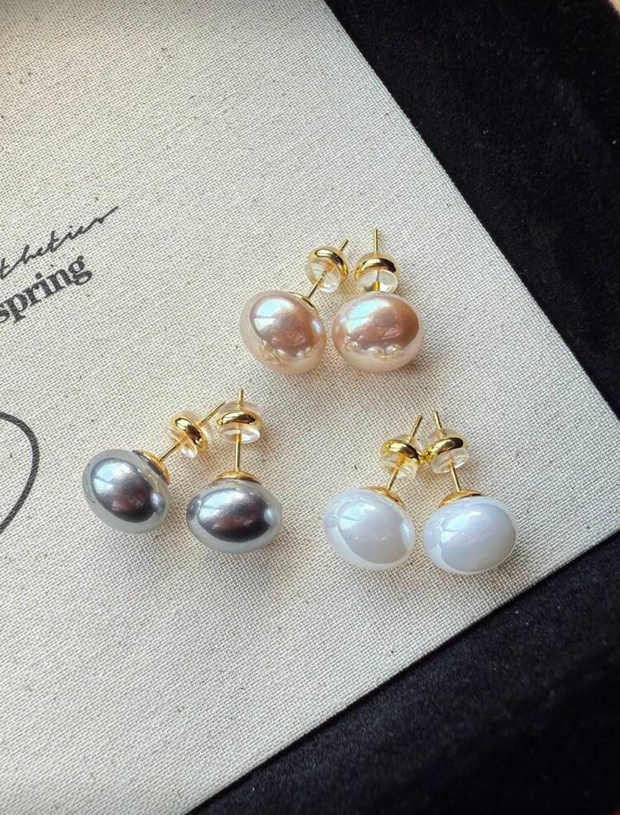 Elegant Vintage Round Faux Pearl Earrings