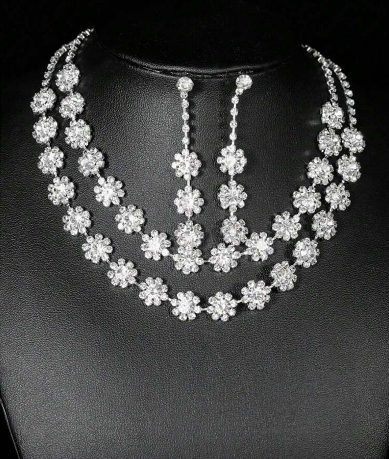 Complete Shiny Bridal Wedding Jewelry Set