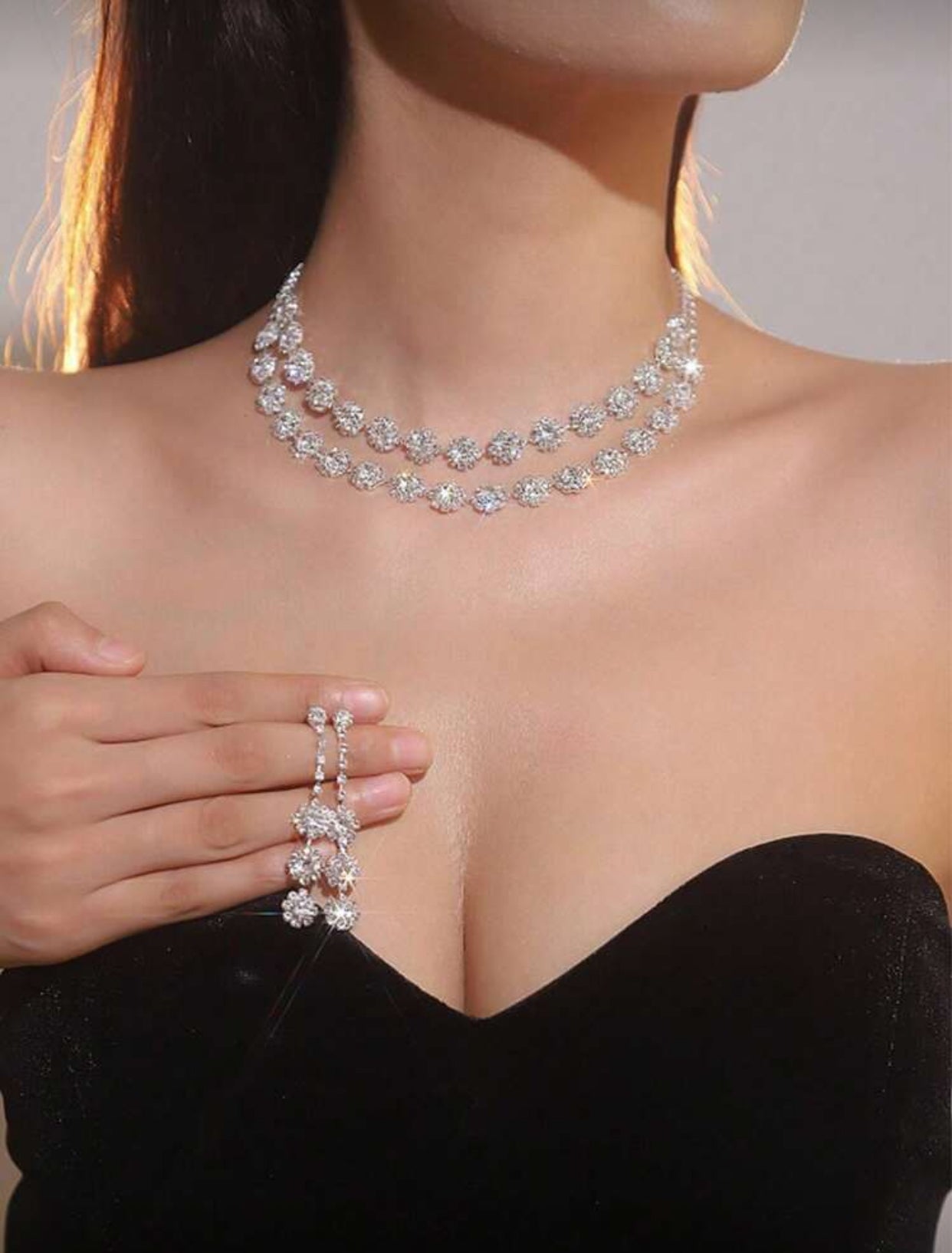 Complete Shiny Bridal Wedding Jewelry Set