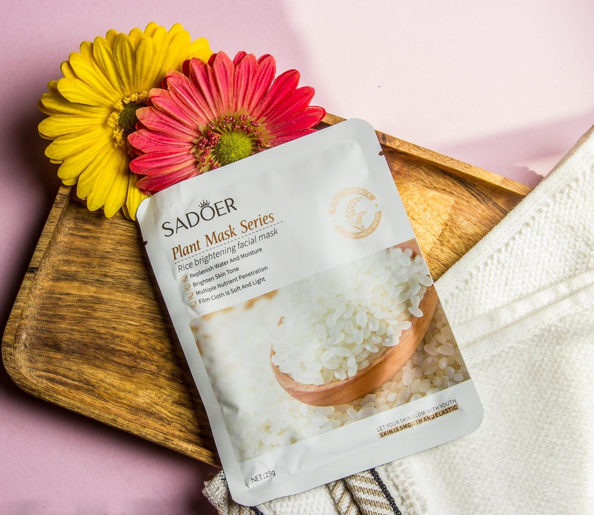 Rice face mask