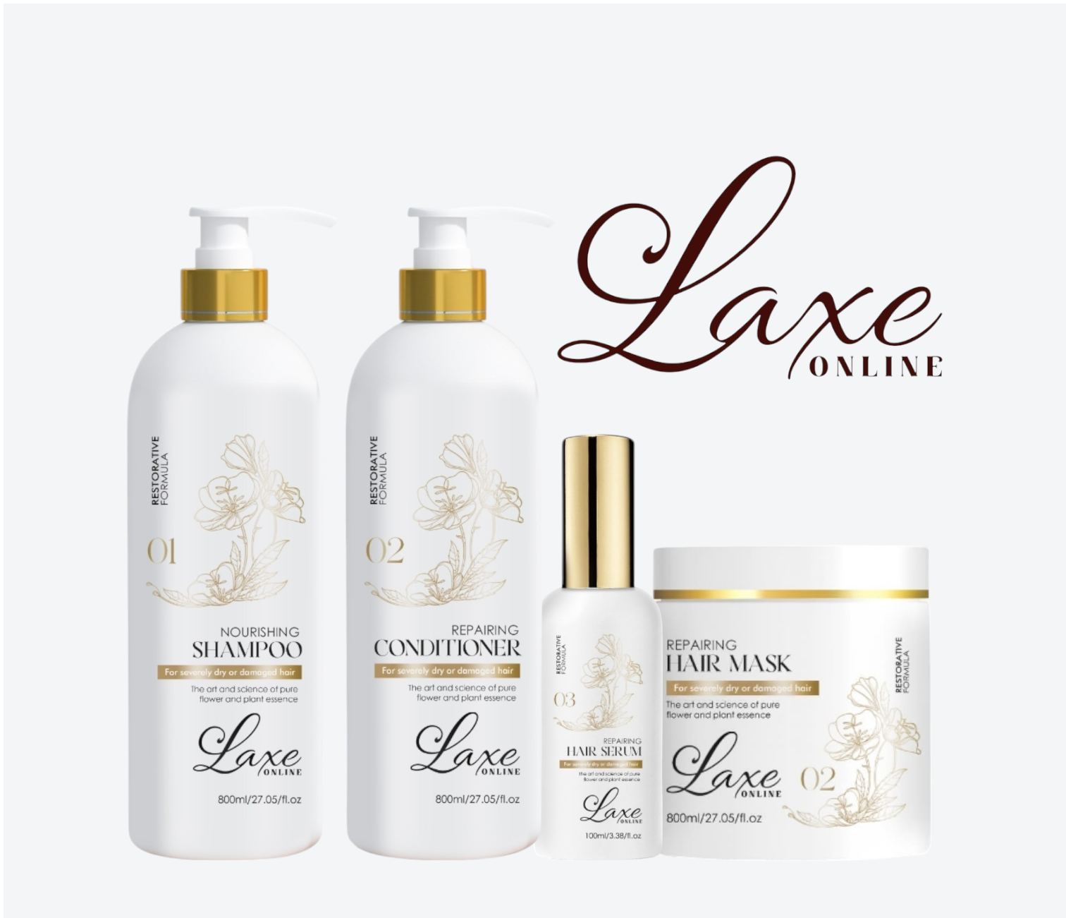 Laxe Professional Hair Care and Shampoo Set