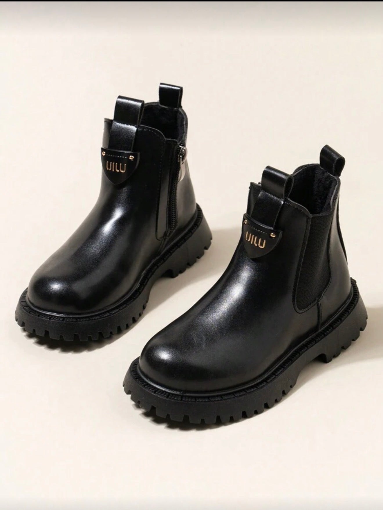 Girls' Fur-Lined Winter Ankle Boots