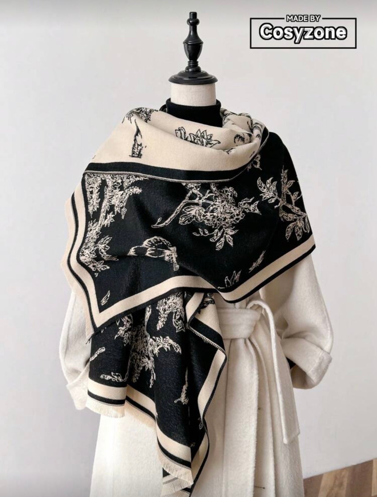 Soft Double Sided Faux Cashmere Shawl