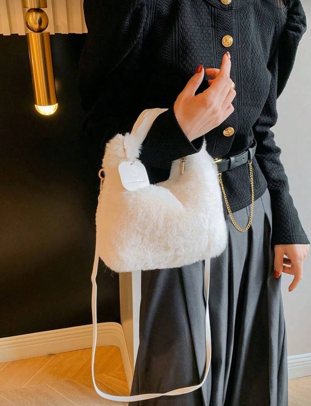 حقيبة يد ناعمة بتصميم فراشة أنيقة