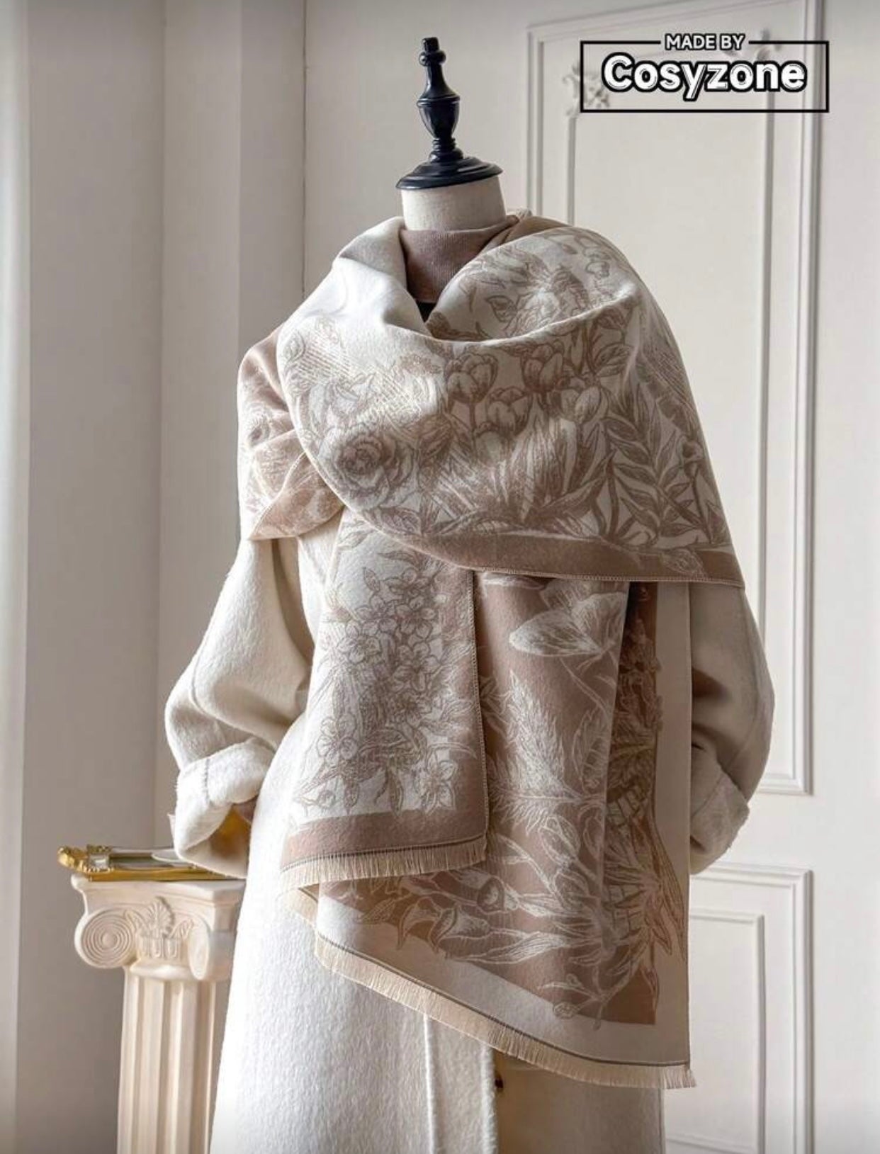 Soft Double Sided Faux Cashmere Shawl