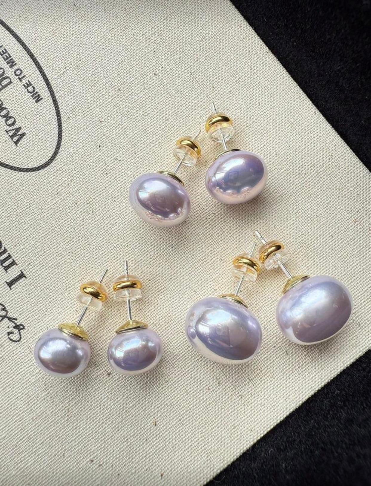 أقراط لؤلؤ صناعي دائرية أنيقة وكلاسيكية