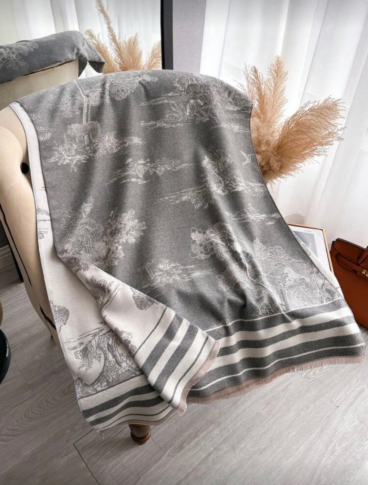 Soft Double Sided Faux Cashmere Shawl