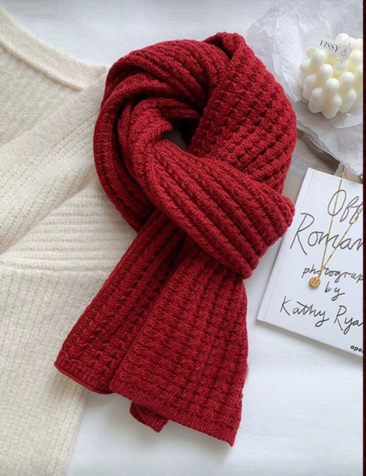 Soft Solid Color Knitted Winter Scarf