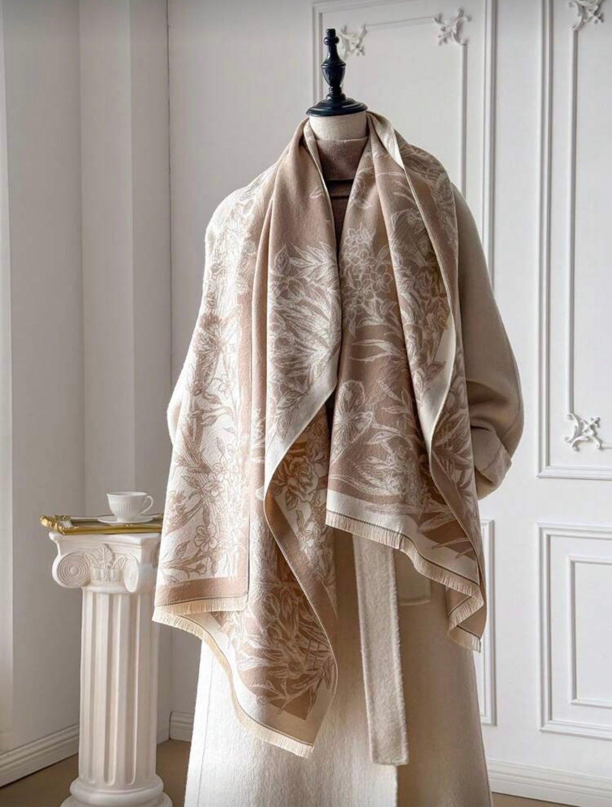 Soft Double Sided Faux Cashmere Shawl