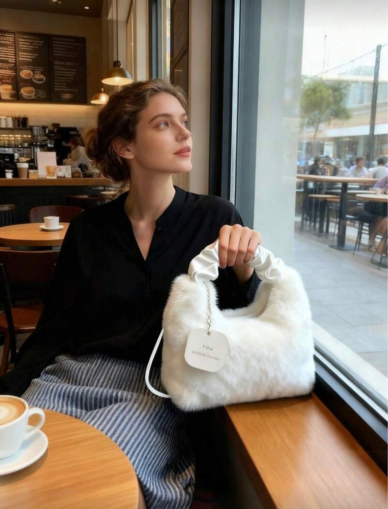 حقيبة يد ناعمة بتصميم فراشة أنيقة