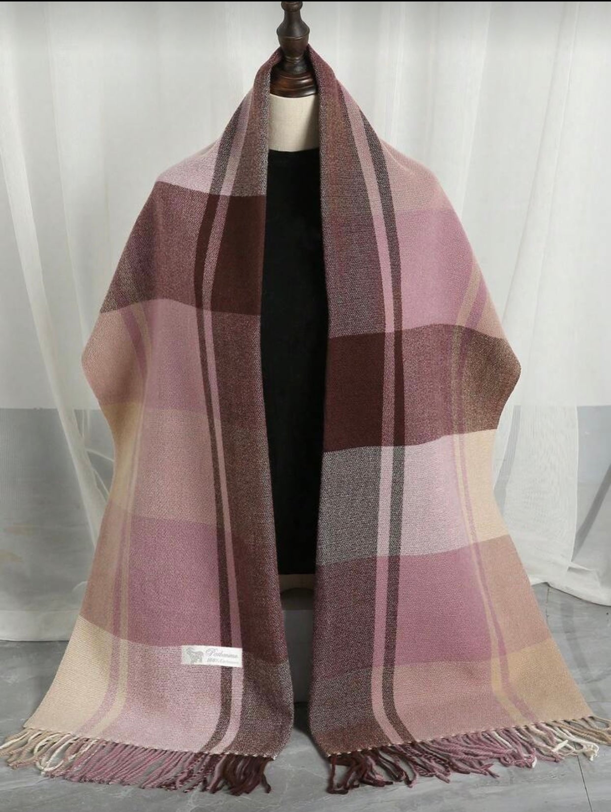 Trendy Korean Plaid Scarf for Women