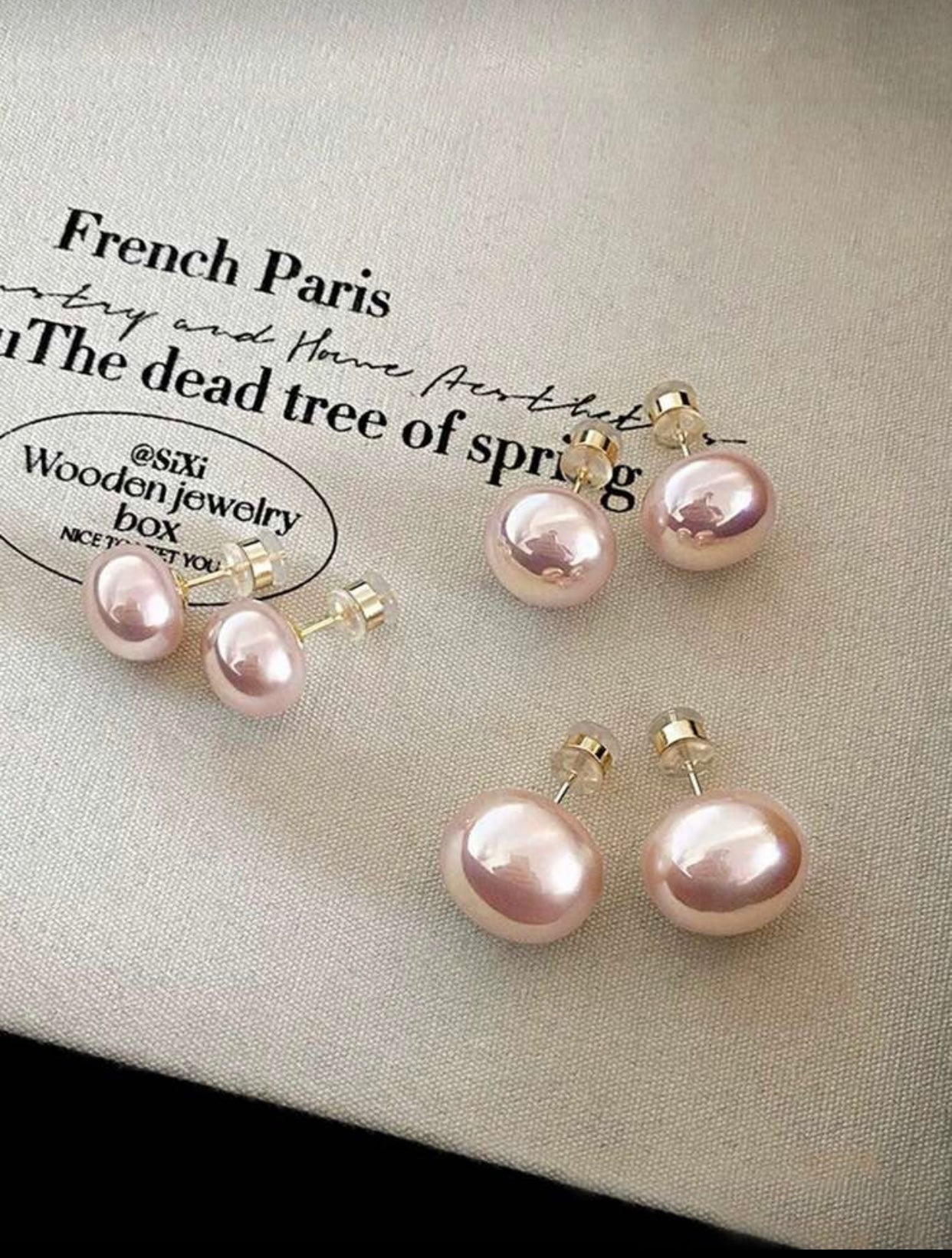 أقراط لؤلؤ صناعي دائرية أنيقة وكلاسيكية