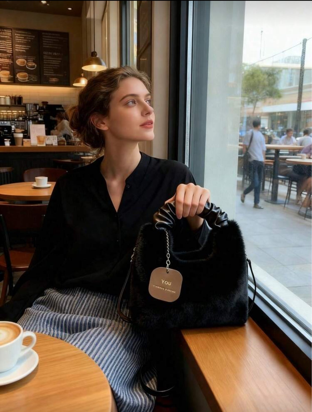 حقيبة يد ناعمة بتصميم فراشة أنيقة