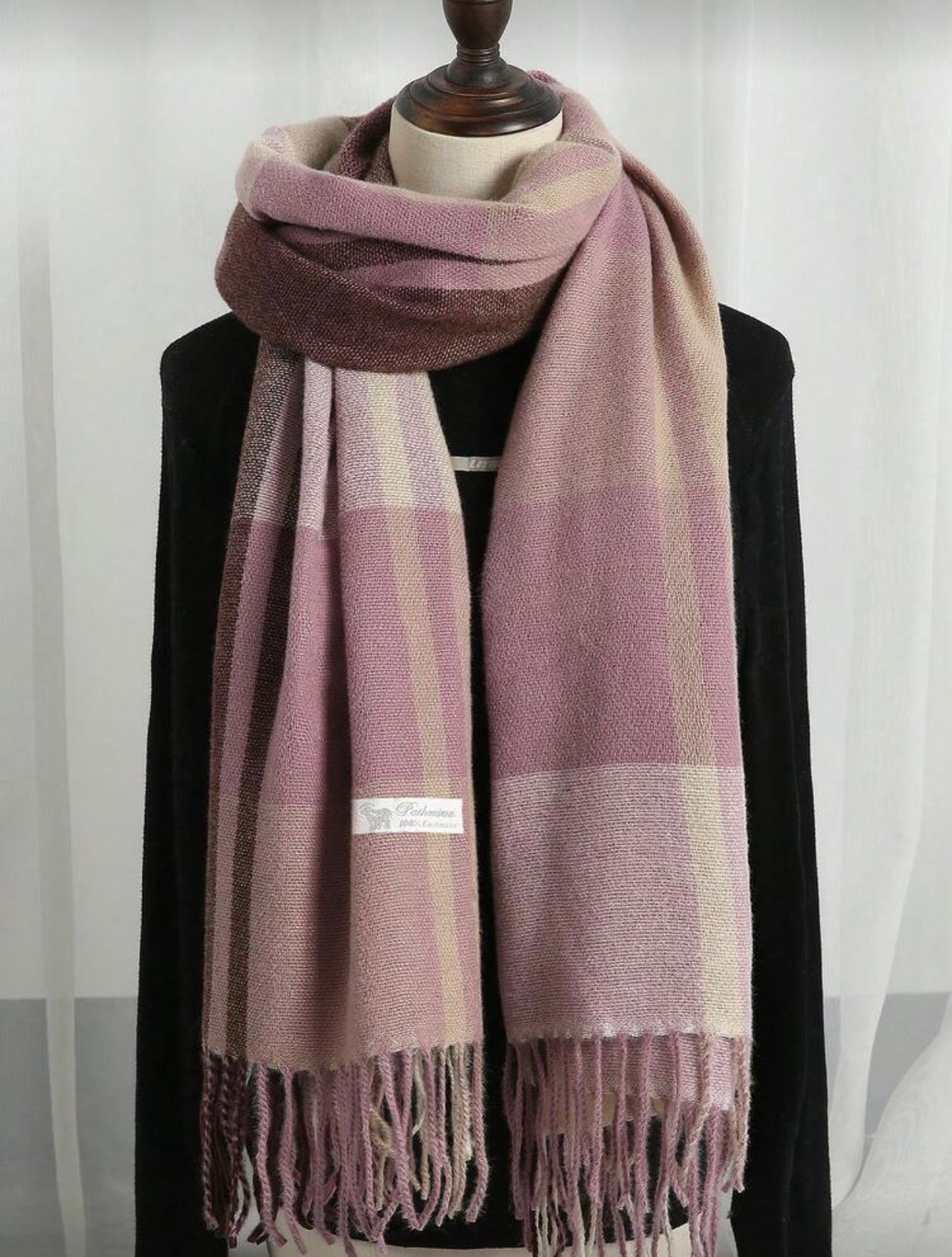 Trendy Korean Plaid Scarf for Women