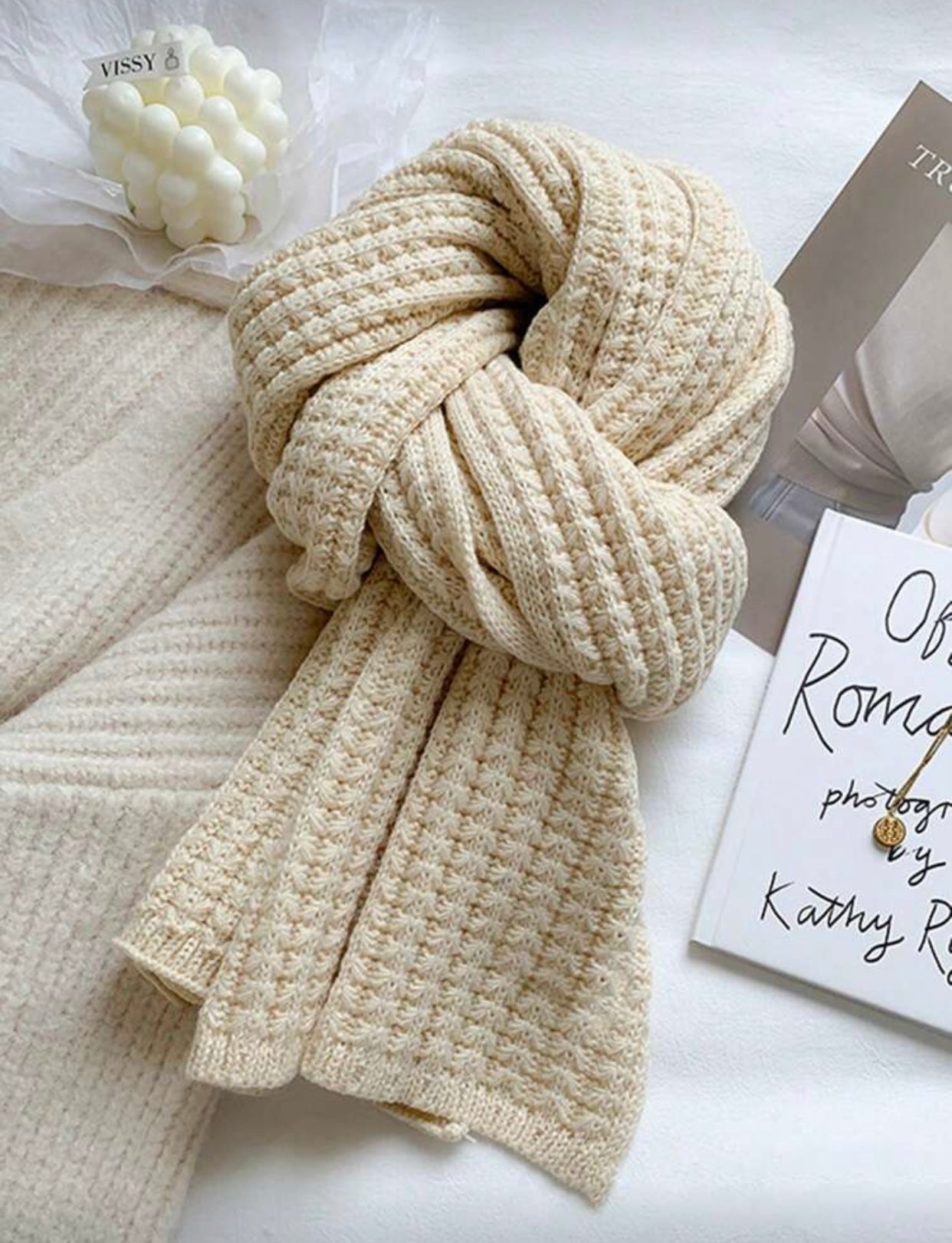 Soft Solid Color Knitted Winter Scarf