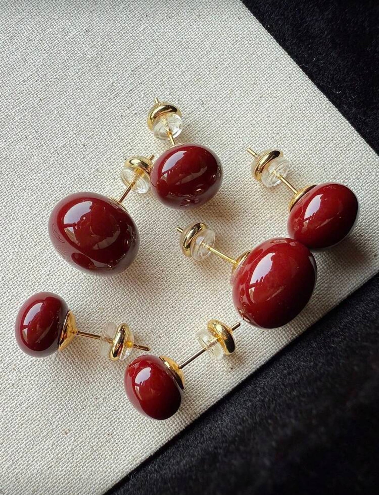 أقراط لؤلؤ صناعي دائرية أنيقة وكلاسيكية