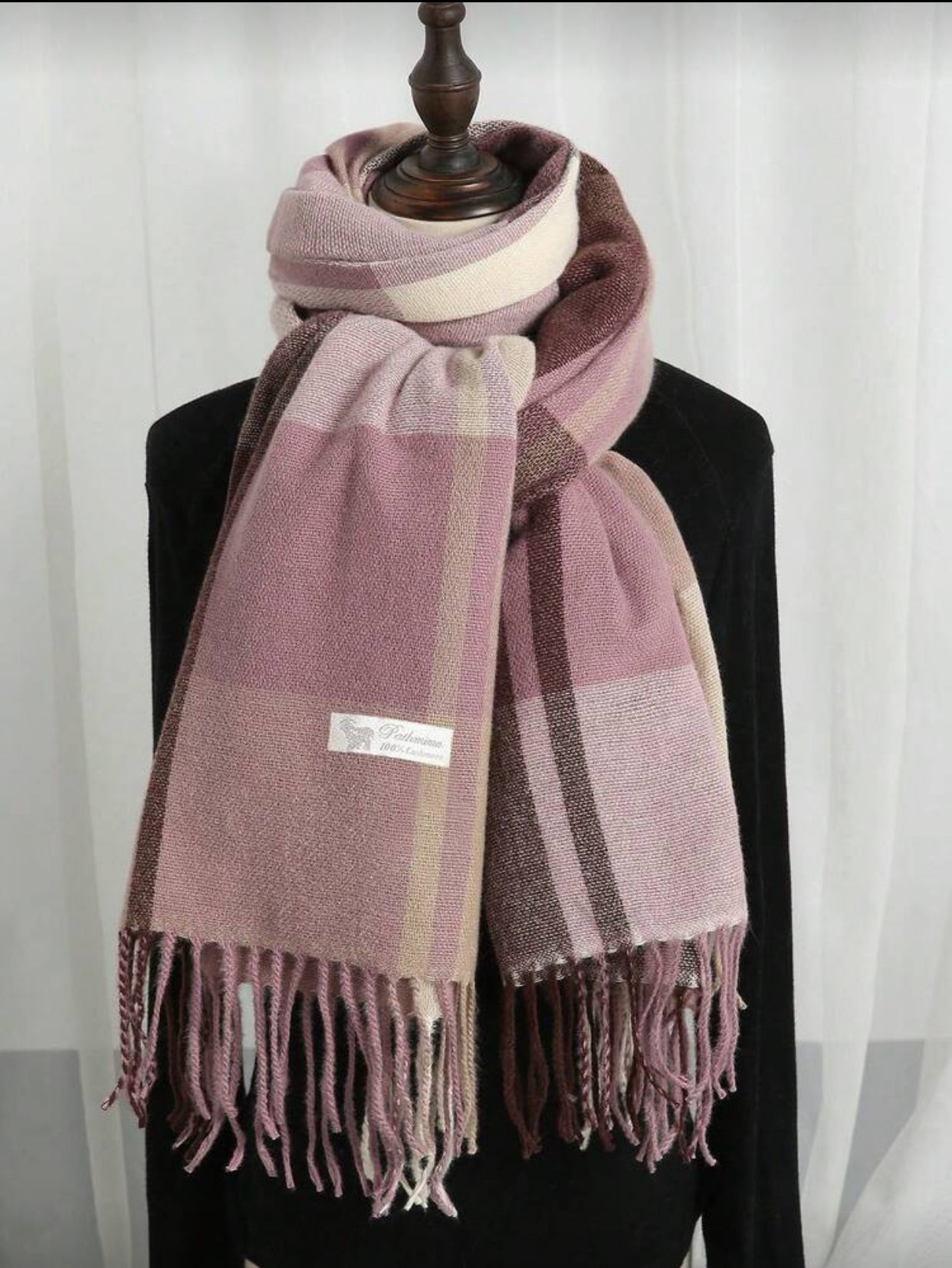 Trendy Korean Plaid Scarf for Women