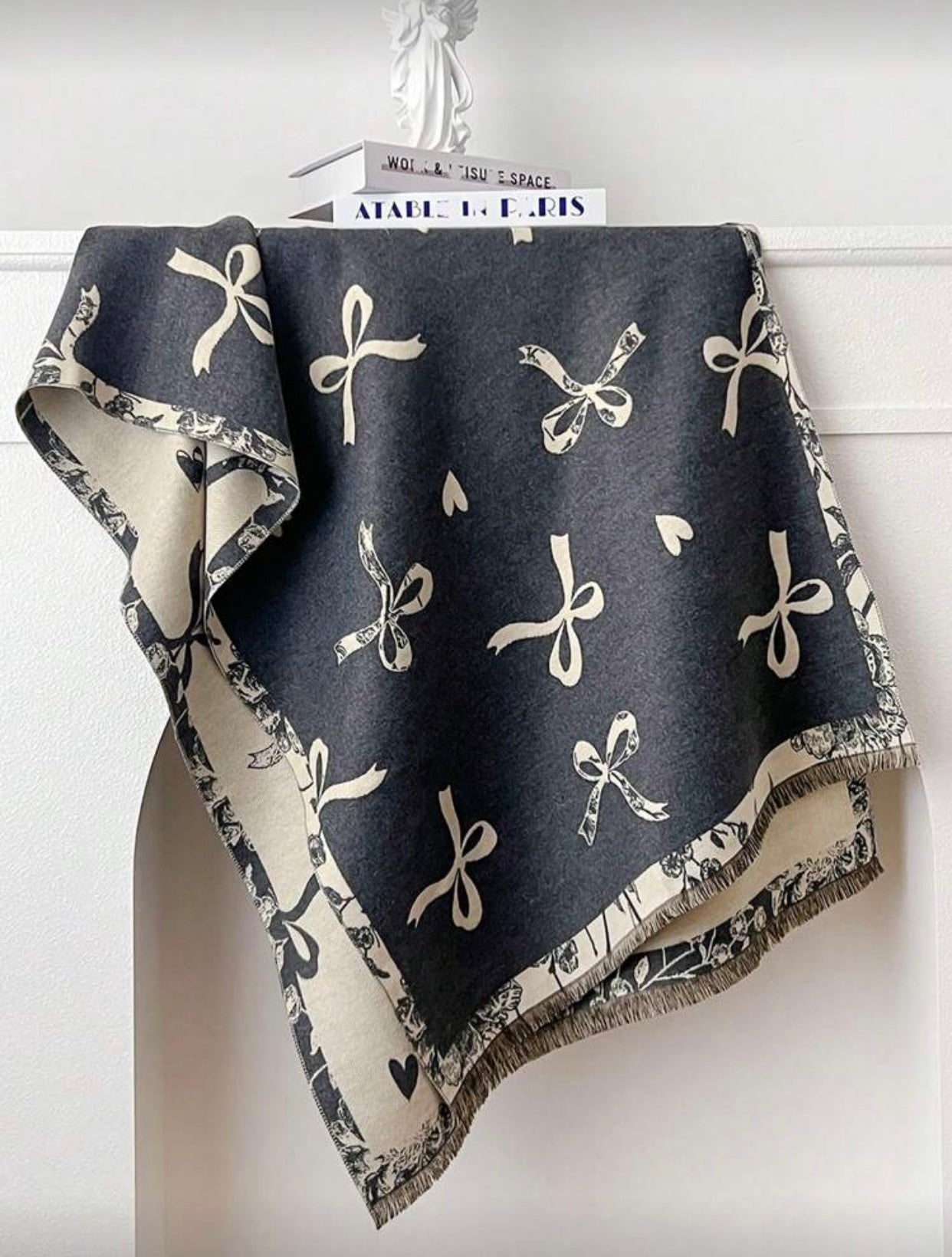 Elegant Soft Scarf with Bow Detail
