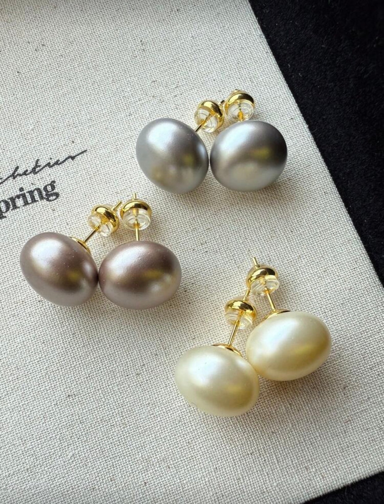 أقراط لؤلؤ صناعي دائرية أنيقة وكلاسيكية