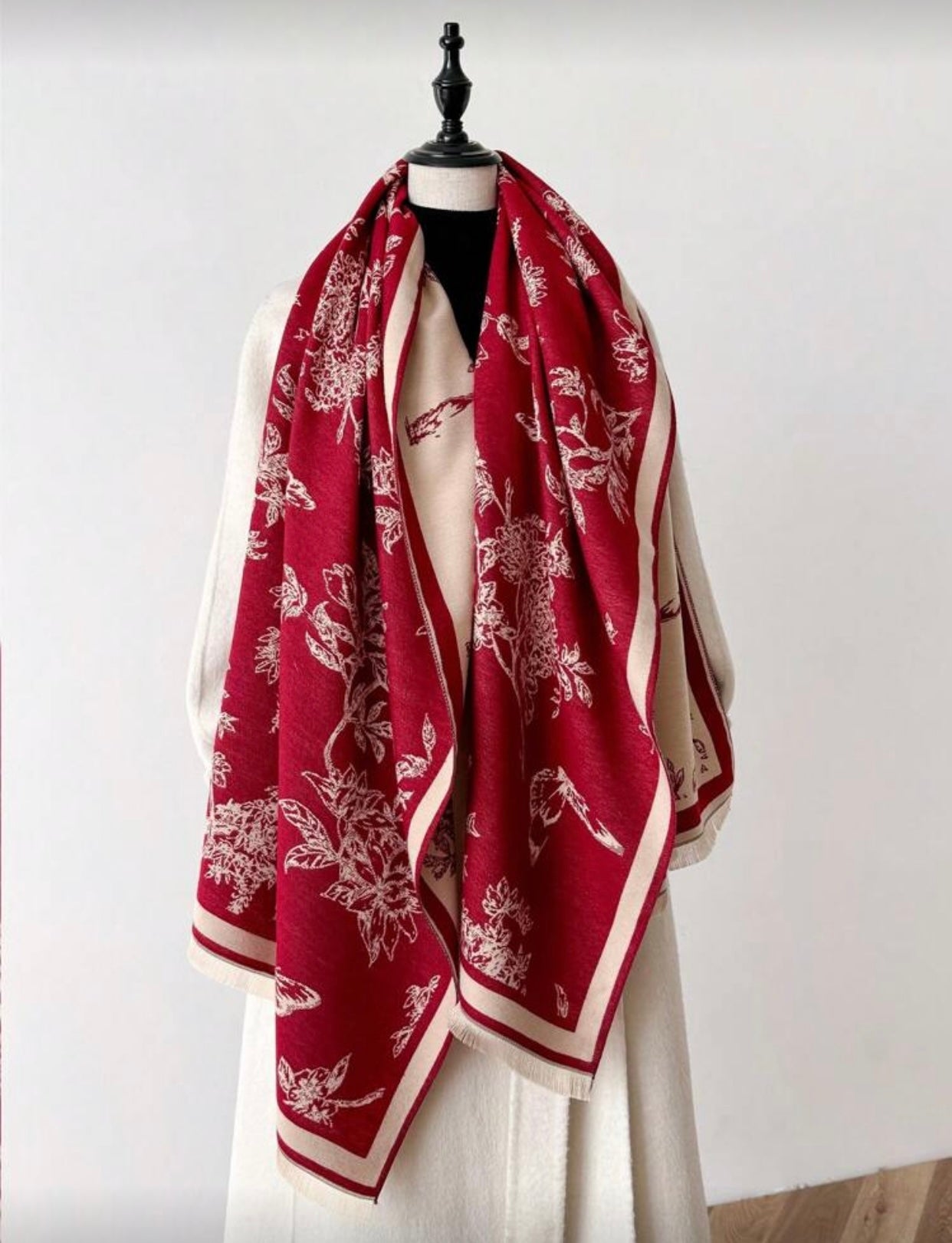 Soft Double Sided Faux Cashmere Shawl