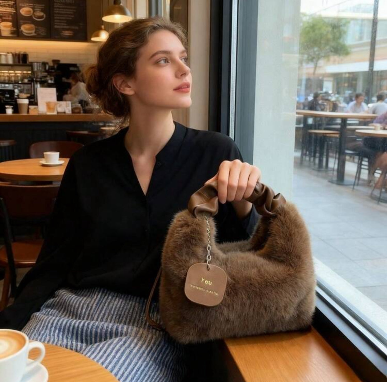 حقيبة يد ناعمة بتصميم فراشة أنيقة