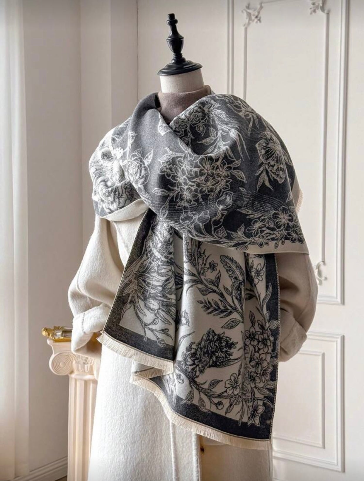 Soft Double Sided Faux Cashmere Shawl