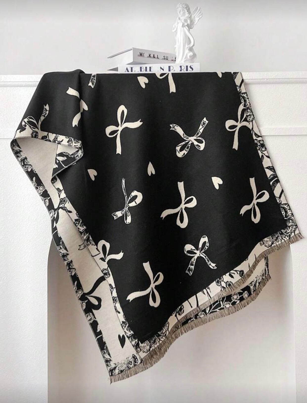 Elegant Soft Scarf with Bow Detail