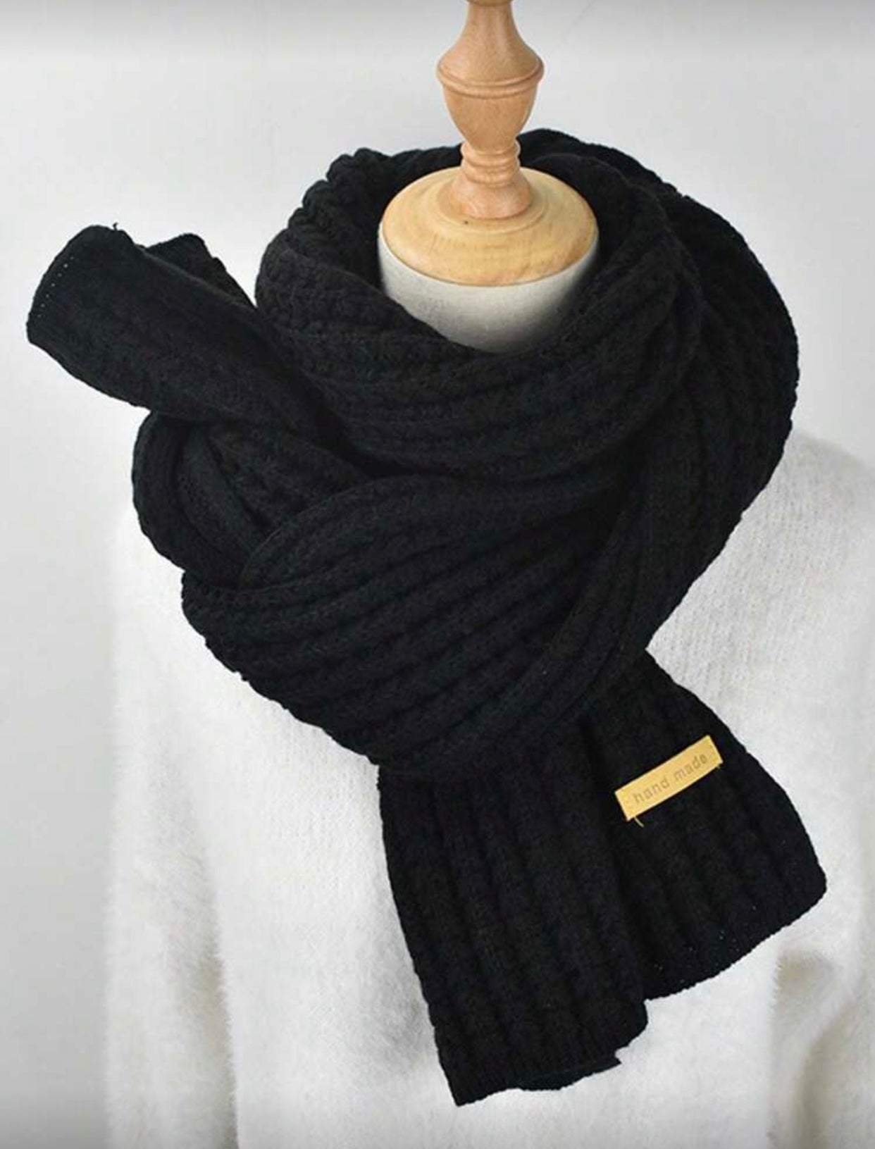 Men's Thick Knitted Warm Winter Scarf