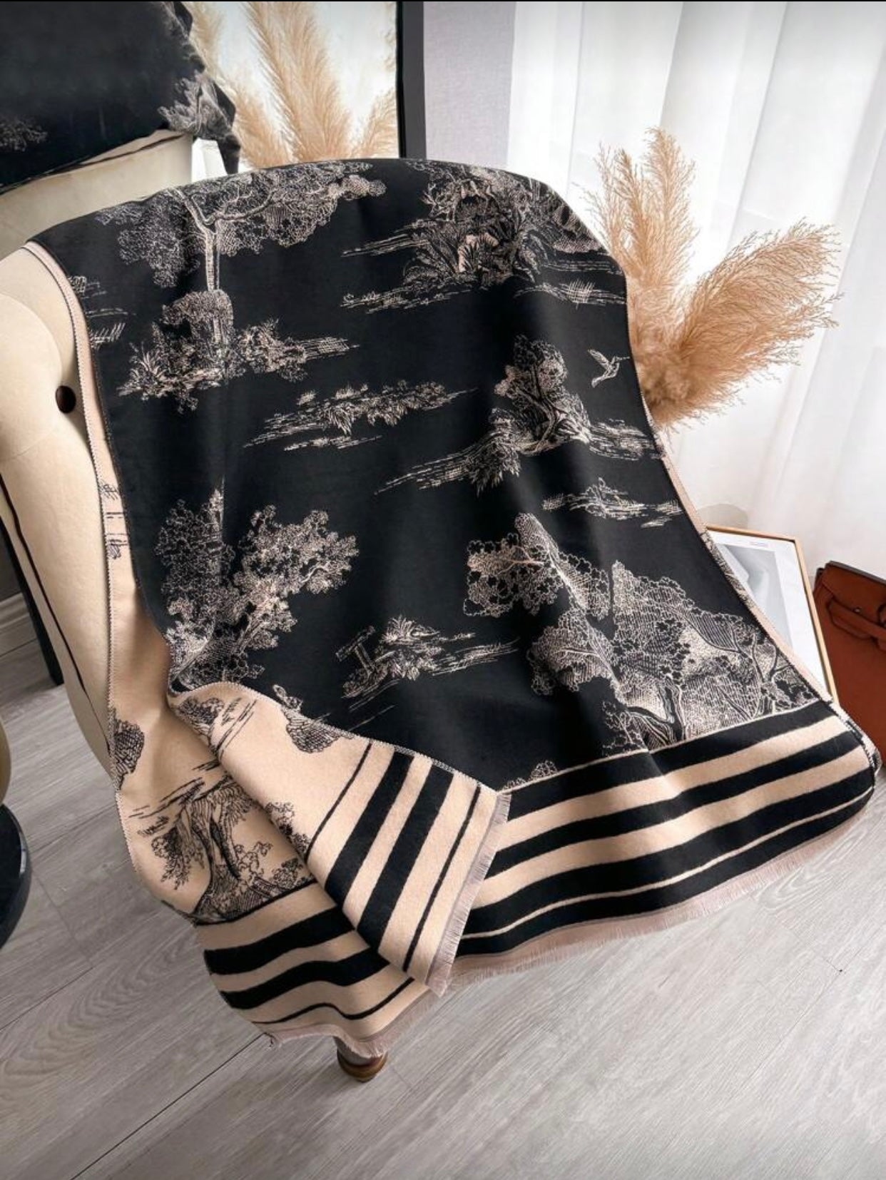 Soft Double Sided Faux Cashmere Shawl