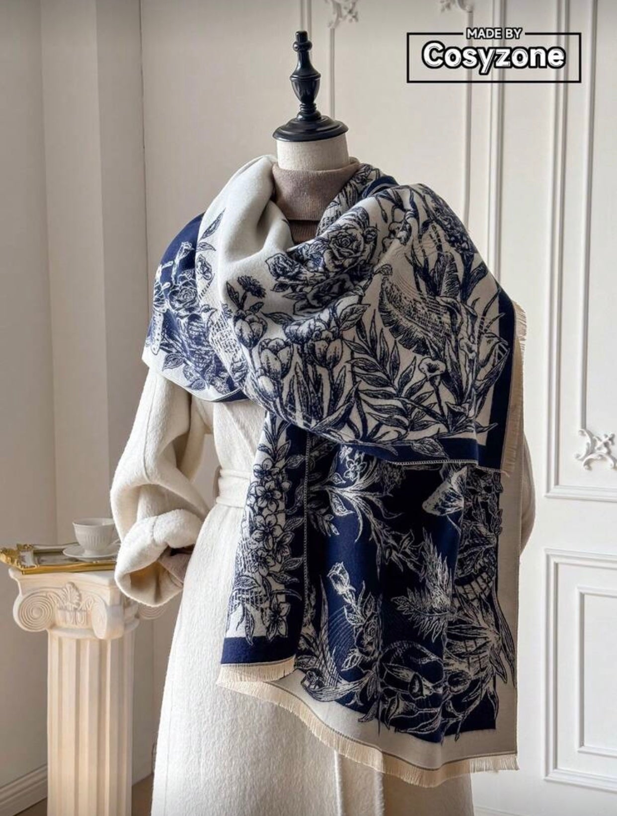 Soft Double Sided Faux Cashmere Shawl