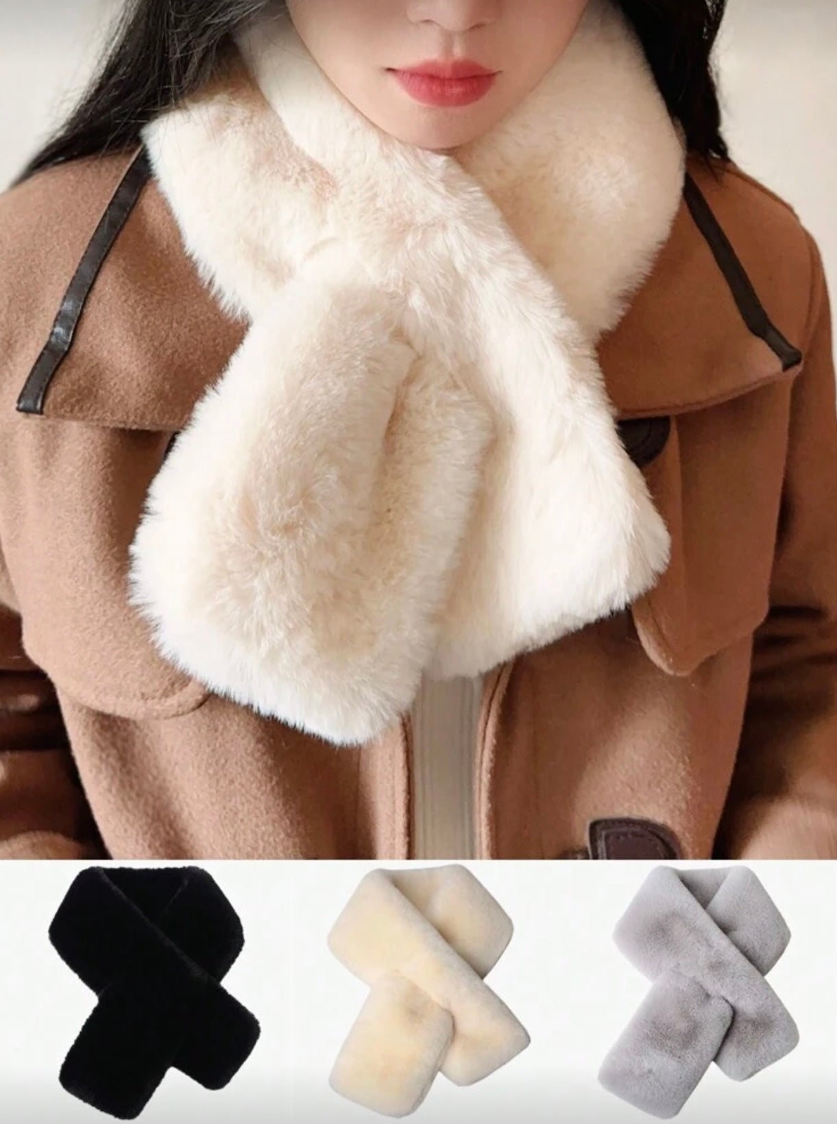 وشاح نسائي ناعم وفاخر بتصميم صليب