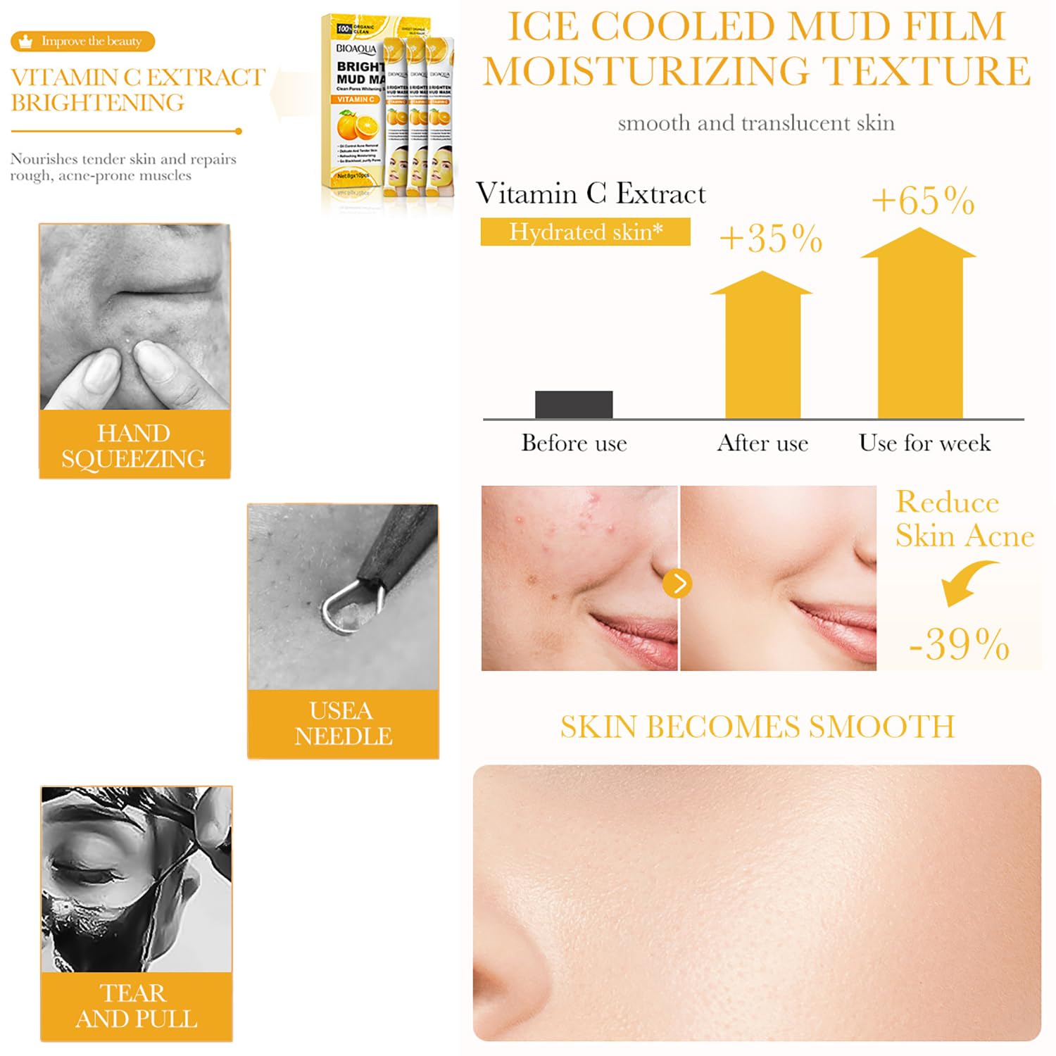   ماسکێ پاقشکرنا ناڤ چاڤا یێ فیتامین سی