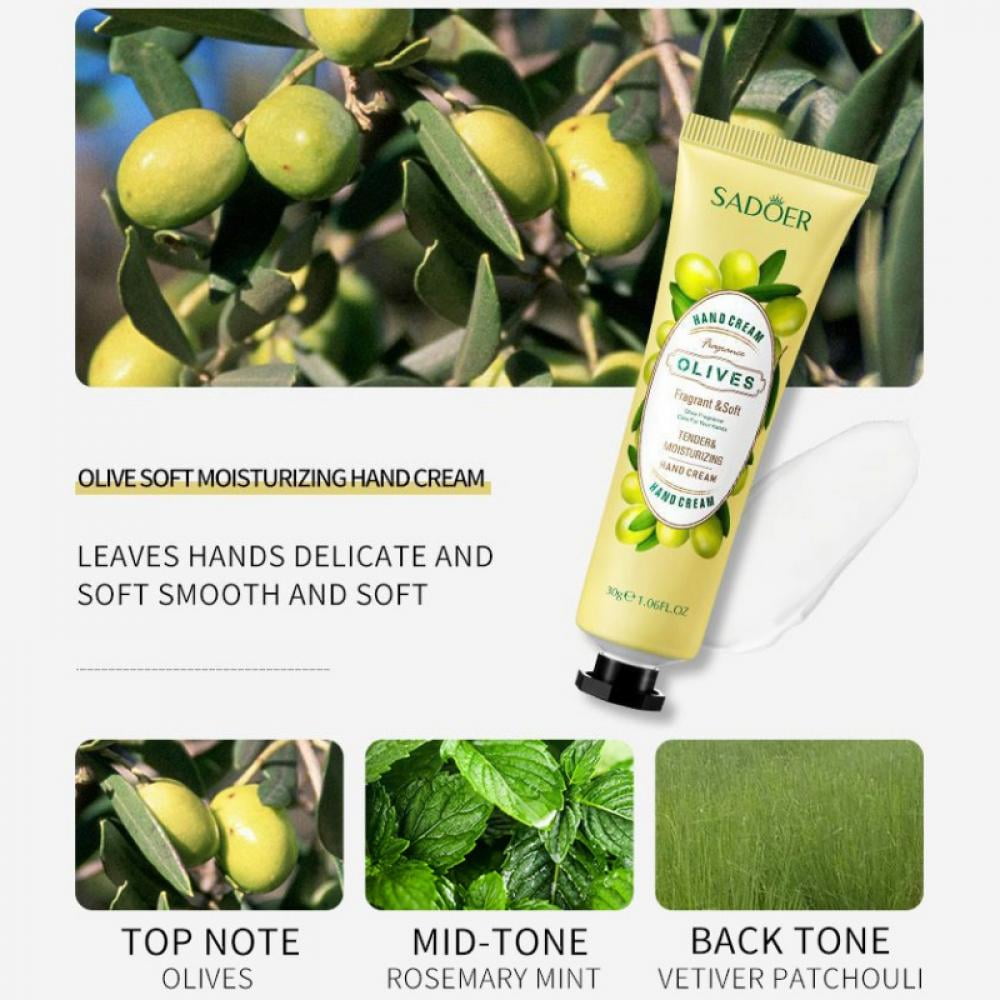 طقم كريم لليدين بالزهور والفواكه الملونة