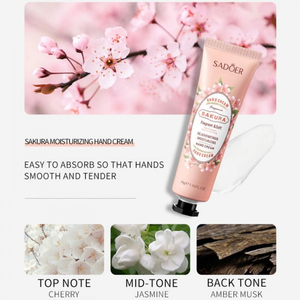 طقم كريم لليدين بالزهور والفواكه الملونة