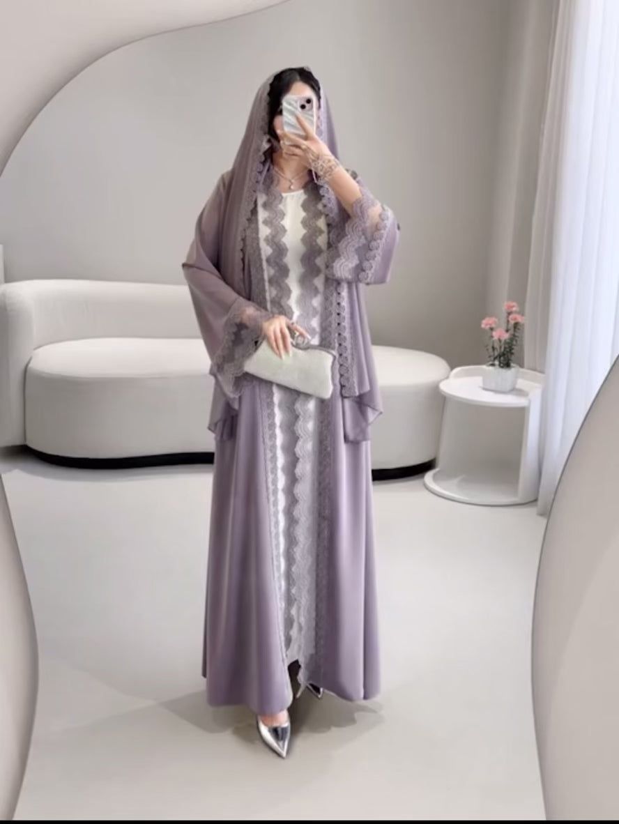 عەبایا مۆر یا دانتیل دگەل شالێ جوان