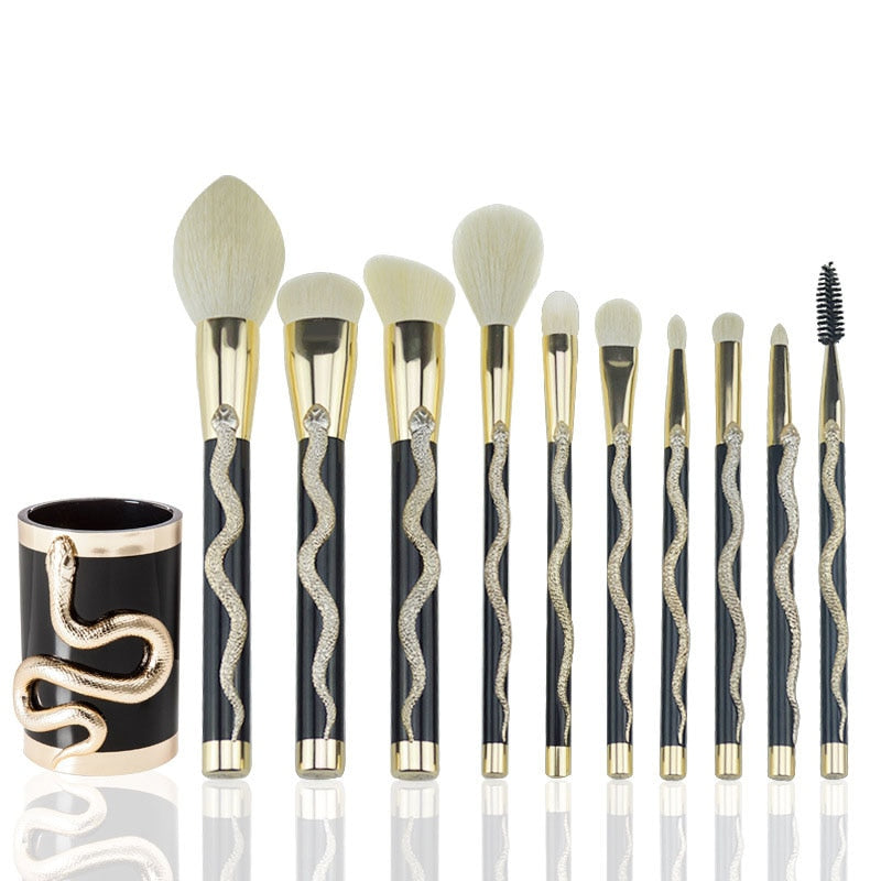 Snake Pattern Makeup Brush Set - Laxe Online